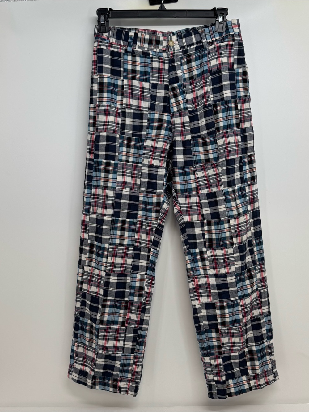 VINEYARD VINES Madras Plaid Pants Mens 31 x 29 Patchwork Multicolor